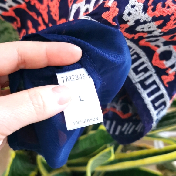 THML Embroidery Bohemian V Zipped Back Dress - Picture 5 of 7